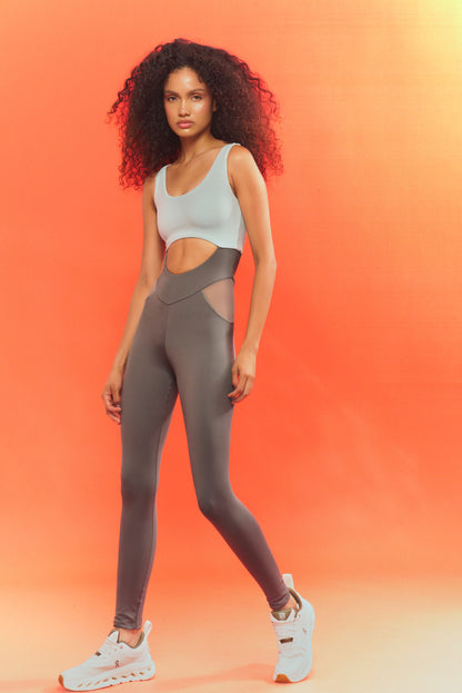 MINT AND GREY DUO UNITARD